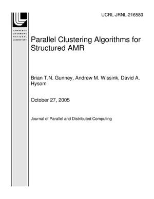 Parallel Clustering Algorithms for Structured AMR