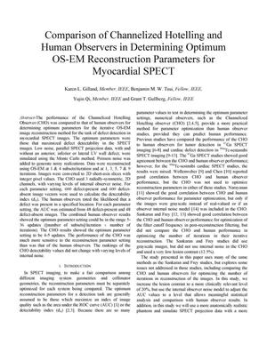 Comparison of Channelized Hotelling and Human Observers inDetermining Optimum OS-EM Reconstruction Parameters for MyocardialSPECT
