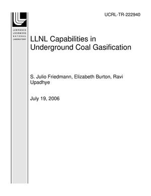 LLNL Capabilities in Underground Coal Gasification