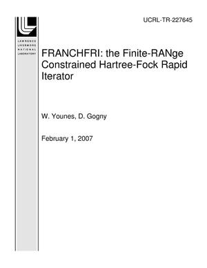 FRANCHFRI: the Finite-RANge Constrained Hartree-Fock Rapid Iterator