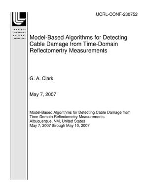 Model-Based Algorithms for Detecting Cable Damage from Time-Domain Reflectomertry Measurements