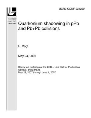 Quarkonium shadowing in pPb and Pb+Pb collisions