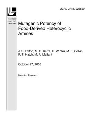 Mutagenic Potency of Food-Derived Heterocyclic Amines