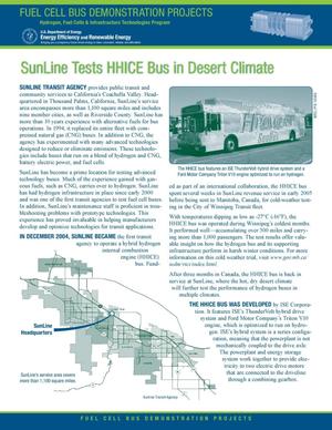 SunLine Tests HHICE Bus in Desert Climate