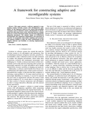 A framework for constructing adaptive and reconfigurable systems