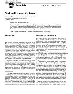 Tau identification at the Tevatron