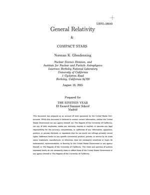 General Relativity&Compact Stars