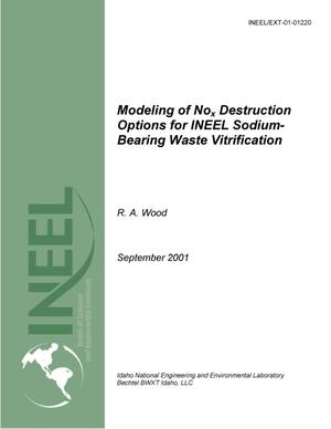 Modeling of NOx Destruction Options for INEEL Sodium-Bearing Waste Vitrification