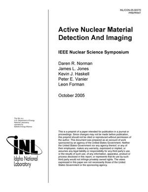 Active Nuclear Material Detection and Imaging