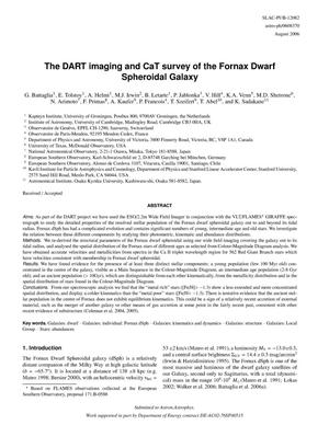The DART Imaging And CaT Survey of the Fornax Dwarf Spheroidal Galaxy