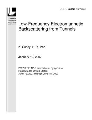Low-Frequency Electromagnetic Backscattering from Tunnels