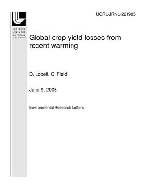 Global crop yield losses from recent warming