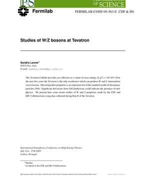 Studies of W/Z bosons at Tevatron