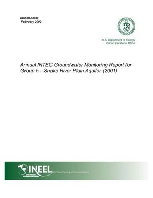 Annual INTEC Groundwater Monitoring Report for Group 5 - Snake River Plain Aquifer (2001)