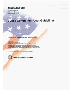 Cvode component user guidelines.