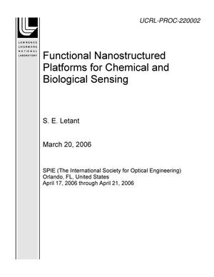Functional Nanostructured Platforms for Chemical and Biological Sensing