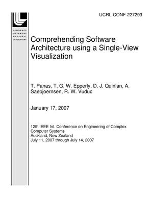 Comprehending Software Architecture using a Single-View Visualization