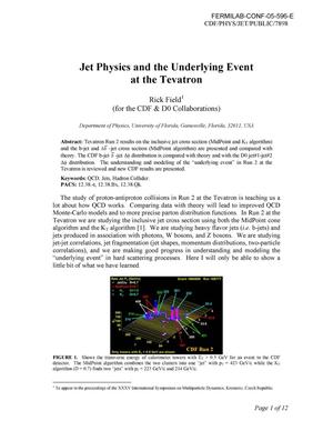 Jet physics and the underlying event at the Tevatron