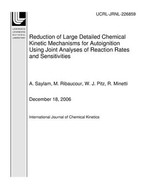 Reduction of Large Detailed Chemical Kinetic Mechanisms for Autoignition Using Joint Analyses of Reaction Rates and Sensitivities