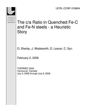 The c/a Ratio in Quenched Fe-C and Fe-N steels - a Heuristic Story