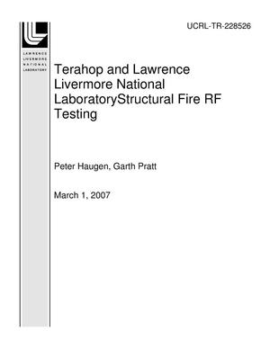 Terahop and Lawrence Livermore National LaboratoryStructural Fire RF Testing