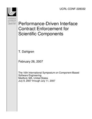 Performance-Driven Interface Contract Enforcement for Scientific Components