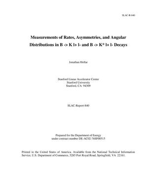 Measurements of Rates, Asymmetries, and Angular Distributions in B -> K l+ l- and B -> K* l+ l- Decays