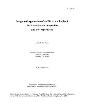 Design and Application of an Electronic Logbook for Space System Integration and Test Operations
