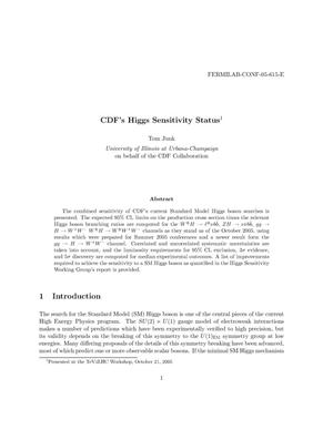 CDF's Higgs sensitivity status