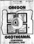 Article: The Oregon Geothermal Planning Conference