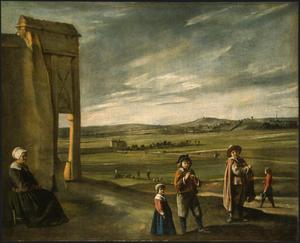 Primary view of object titled 'Landscape with Peasants'.
