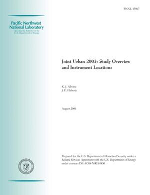 Joint Urban 2003: Study Overview And Instrument Locations
