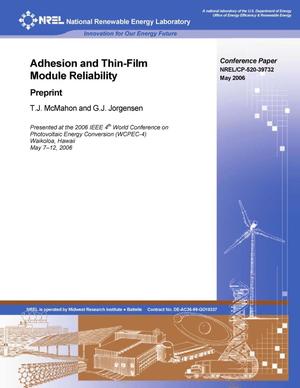 Adhesion and Thin-Film Module Reliability: Preprint