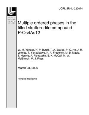 Multiple ordered phases in the filled skutterudite compound PrOs4As12