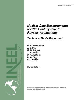 Nuclear Data Measurements for 21st Century Reactor Physics Applications