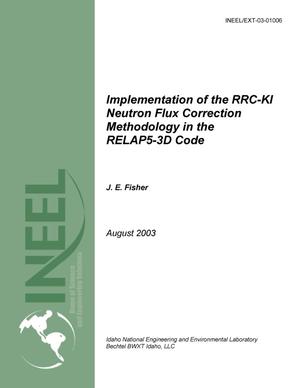 Implementation of the RRC-KI Neutron Flux Correction Methodology in the RELAP5-3D Code
