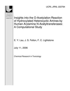 Insights into the O-Acetylation Reaction of Hydroxylated Heterocyclic Amines by Human Arylamine N-Acetyltransferases: A Computational Study