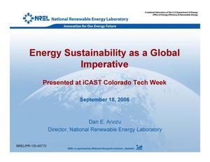 Energy Sustainability as a Global Imperative