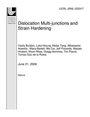 Dislocation Multi-junctions and Strain Hardening