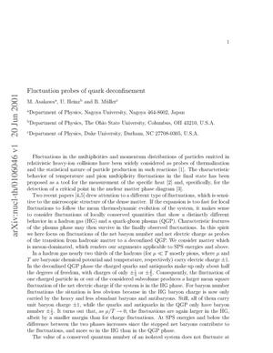 Fluctuation probes of quark deconfinement