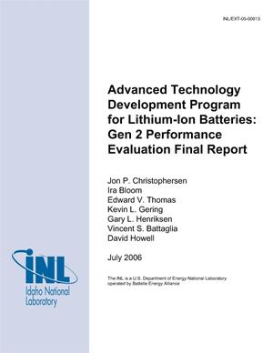 Advanced Technology Development Program for Lithium-Ion Batteries: Gen 2 Performance Evaluation Final Report