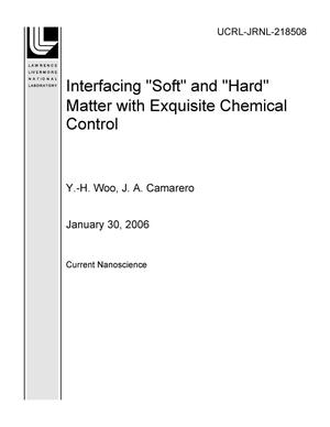 Interfacing ?Soft? and ?Hard? Matter with Exquisite Chemical Control