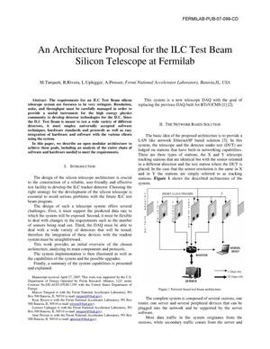 An Architecture Proposal for the ILC Test Beam Silicon Telescope at Fermilab
