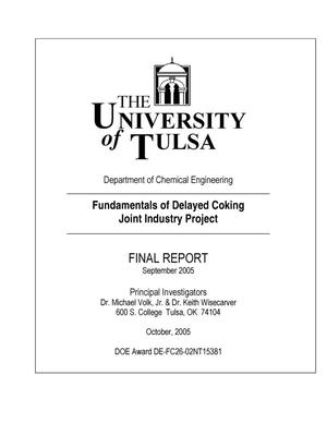 Fundamentals of Delayed Coking Joint Industry Project