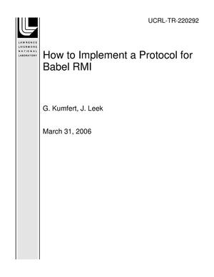 How to Implement a Protocol for Babel RMI