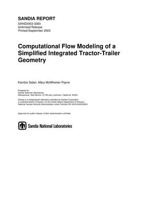 Computational flow modeling of a simplified integrated tractor-trailer geometry.