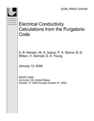 Electrical Conductivity Calculations from the Purgatorio Code