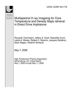 Multispectral X-ray Imagaing for Core Temperature and Density Maps Retrieval in Direct Drive Implosions