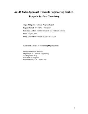 An Ab Initio Approach Towards Engineering Fischer-Tropsch Surface Chemistry