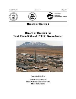 Record of Decision Tank Farm Soil and INTEC Groundwater